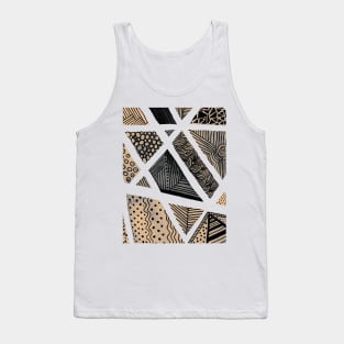 Geometric doodles - beige and grey Tank Top